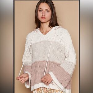 POL Women's Sweater in Cream and Tan - L - NWOT